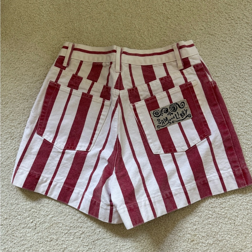 Sam & Libby Red and White Vintage Shorts